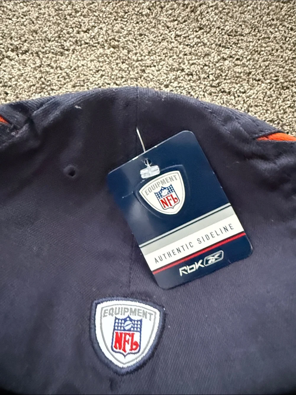 Reebok Navy and Orange Kids Baseball Cap with White Striping 2 pieces